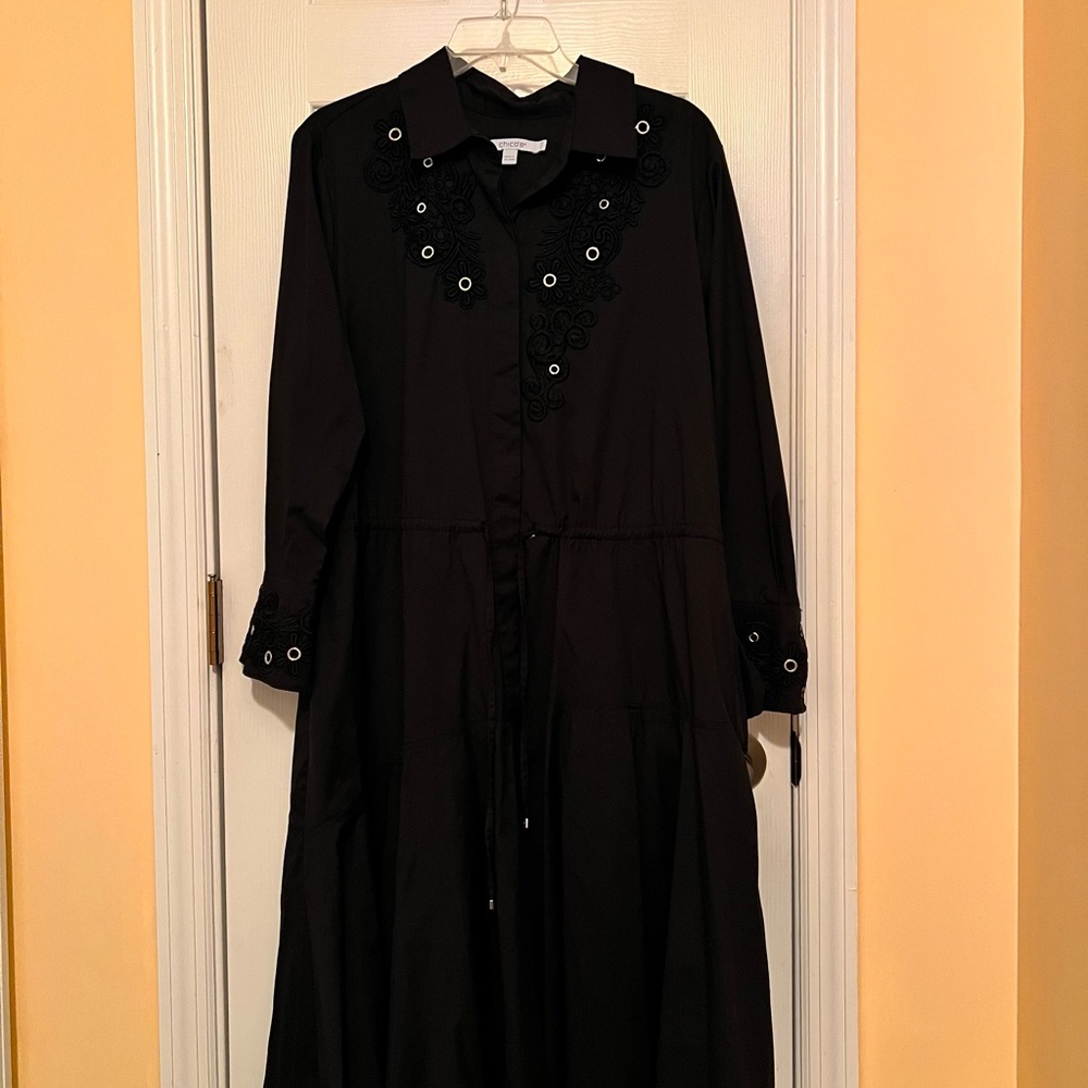 Chico's Black asymmetrical dress